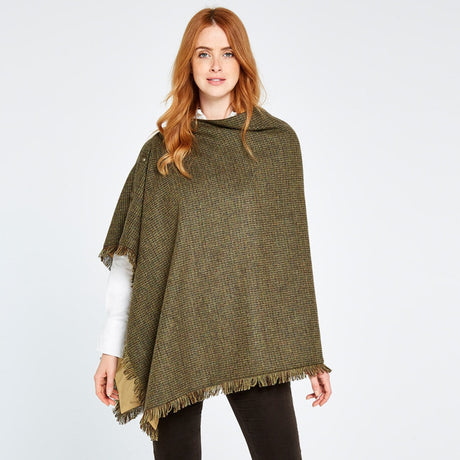 Dubarry Womens Hazelwood Tweed Poncho #colour_heath