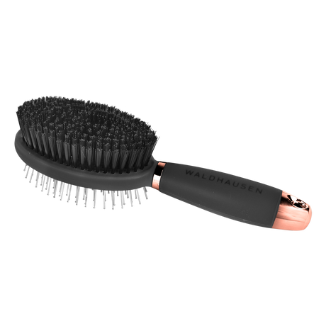 Waldhausen Double Side Brush with Gel Handle #colour_black-rose-gold