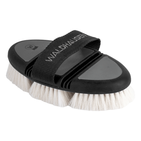 Waldhausen Flex Cuddle Brush with Goat's Bristles #colour_schwarz-grau