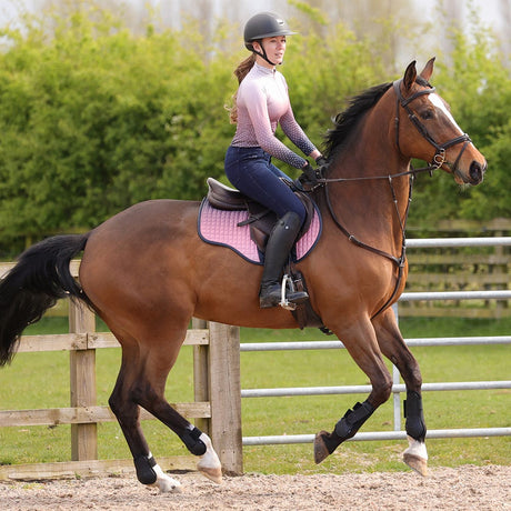 Hy Equestrian Elevate Saddle Pad #colour_navy-rose