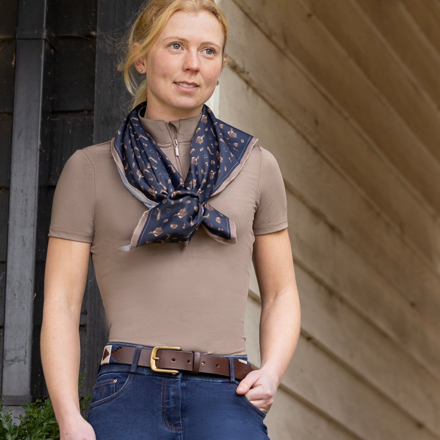 Hy Equestrian Elevate Polo Belt #colour_navy-fossil