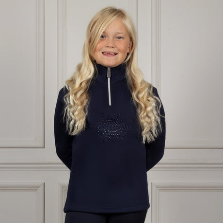 Coldstream Next Generation Hamilton Sparkle Quarter Zip #colour_navy