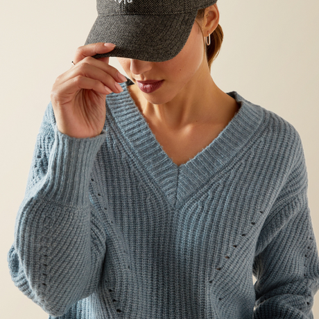 Ariat Women's Blaydon Sweater #colour_spring-lake-heather