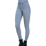 HKM Silicone Full Seat Riding Breeches -Rosegold Sparkle-. #colour_grey-rose-gold