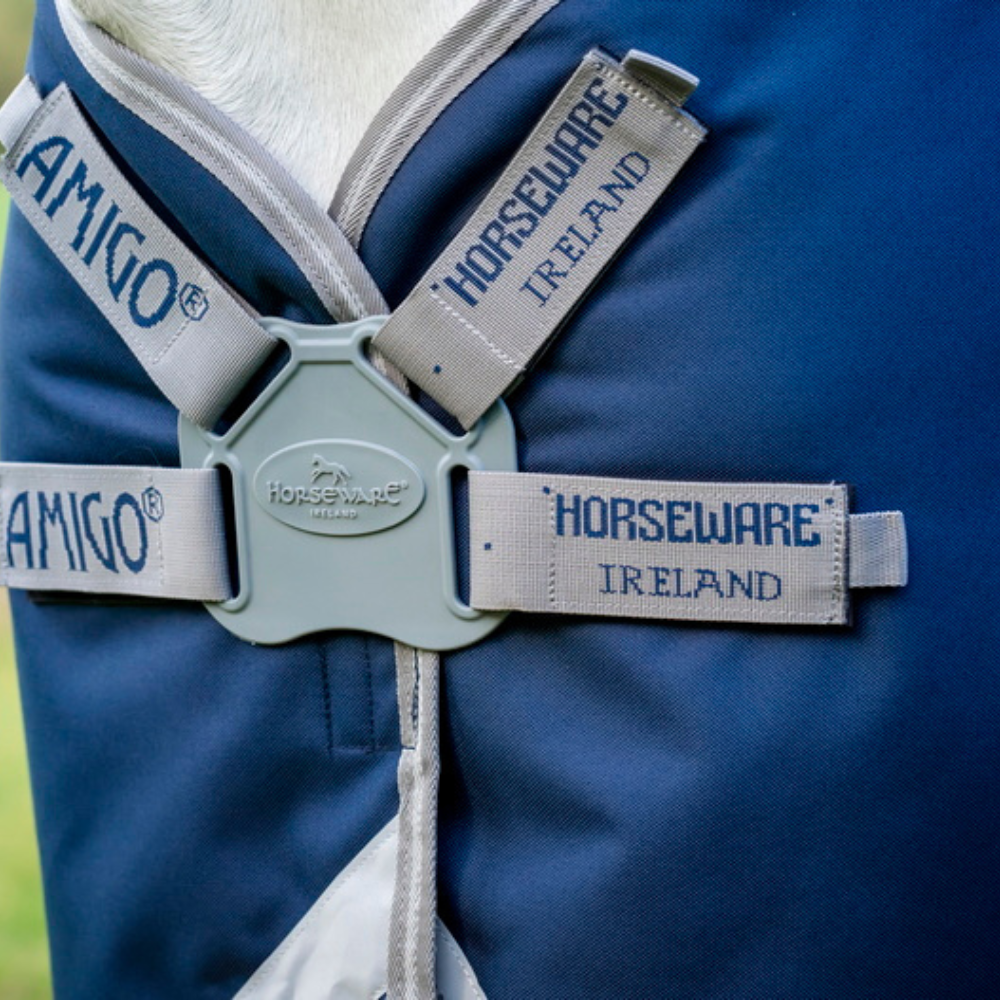 Horseware Ireland Amigo 1200D FieldSafe Plus 100g Turnout Rug #colour_navy-titanium-grey-silver