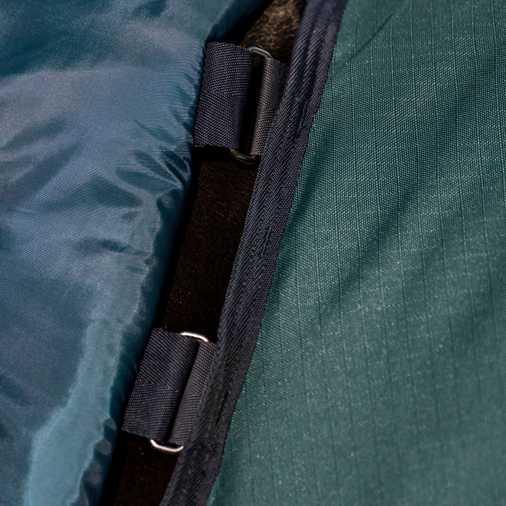 Horseware Ireland Amigo Ripstop 900D Plus 0g Pony Turnout Rug #colour_dynasty-green-navy-silver