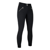 HKM Women's Silicone Full Seat Riding Breeches -Lia High Waist- #colour_black