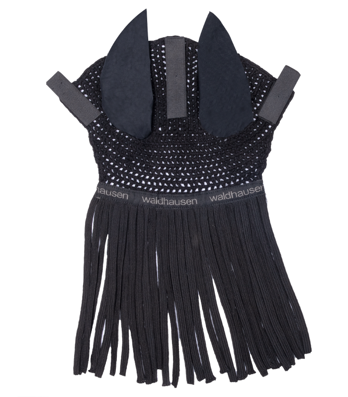 Waldhausen Fly Veil with Fringe #colour_black