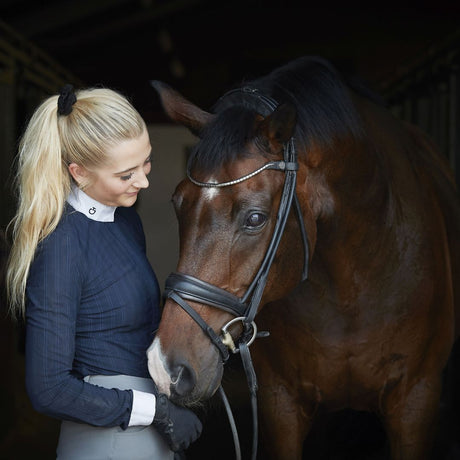 Finesse Cassidy Snaffle Bridle #colour_black-black-gold