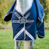 Horseware Ireland Amigo 1200D FieldSafe Plus 250g Turnout Rug Turnout Rug #colour_navy-titanium-grey-silver