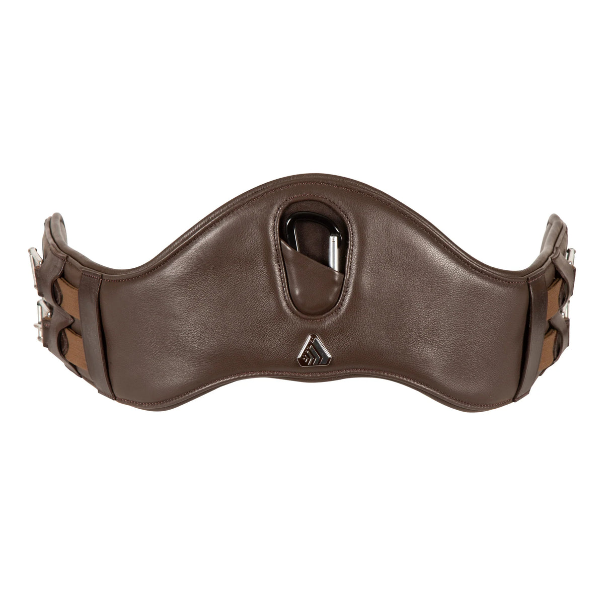 Shires Lusso Anatomical Leather Dressage Girth #colour_brown