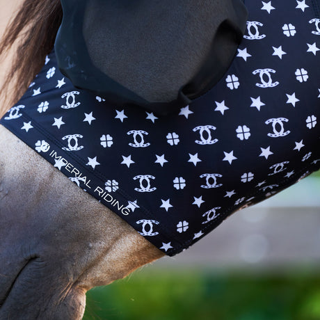 Imperial Riding Trail Ride Fly Mask #colour_black-aop