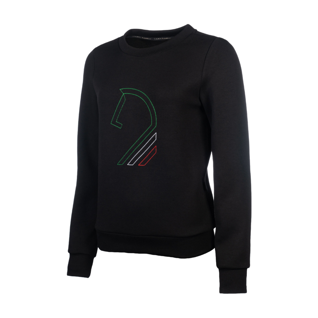 HKM Women's Sweater -Livigno Horse Head- #colour_black