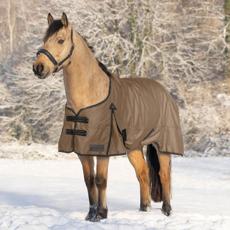 Waldhausen Arctic 100g Turnout Rug #colour_cappuccino-black