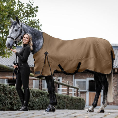 Waldhausen Arctic High Neck Light Turnout Rug #colour_cappuccino-black