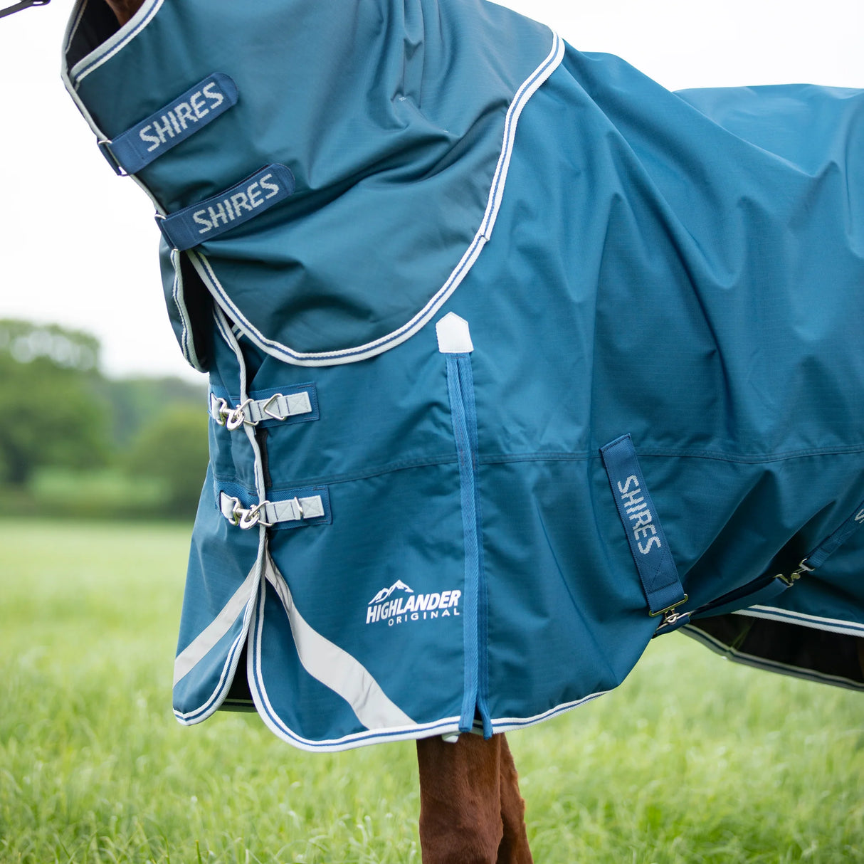 Shires Highlander Original 50g Turnout Rug & Neck #colour_ocean