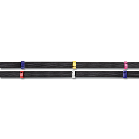 Waldhausen Non-slip Reins with Coloured Stops #colour_black