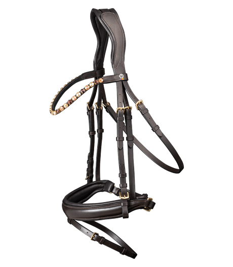 Waldhausen X-Line Goldheart Bridle #colour_brown