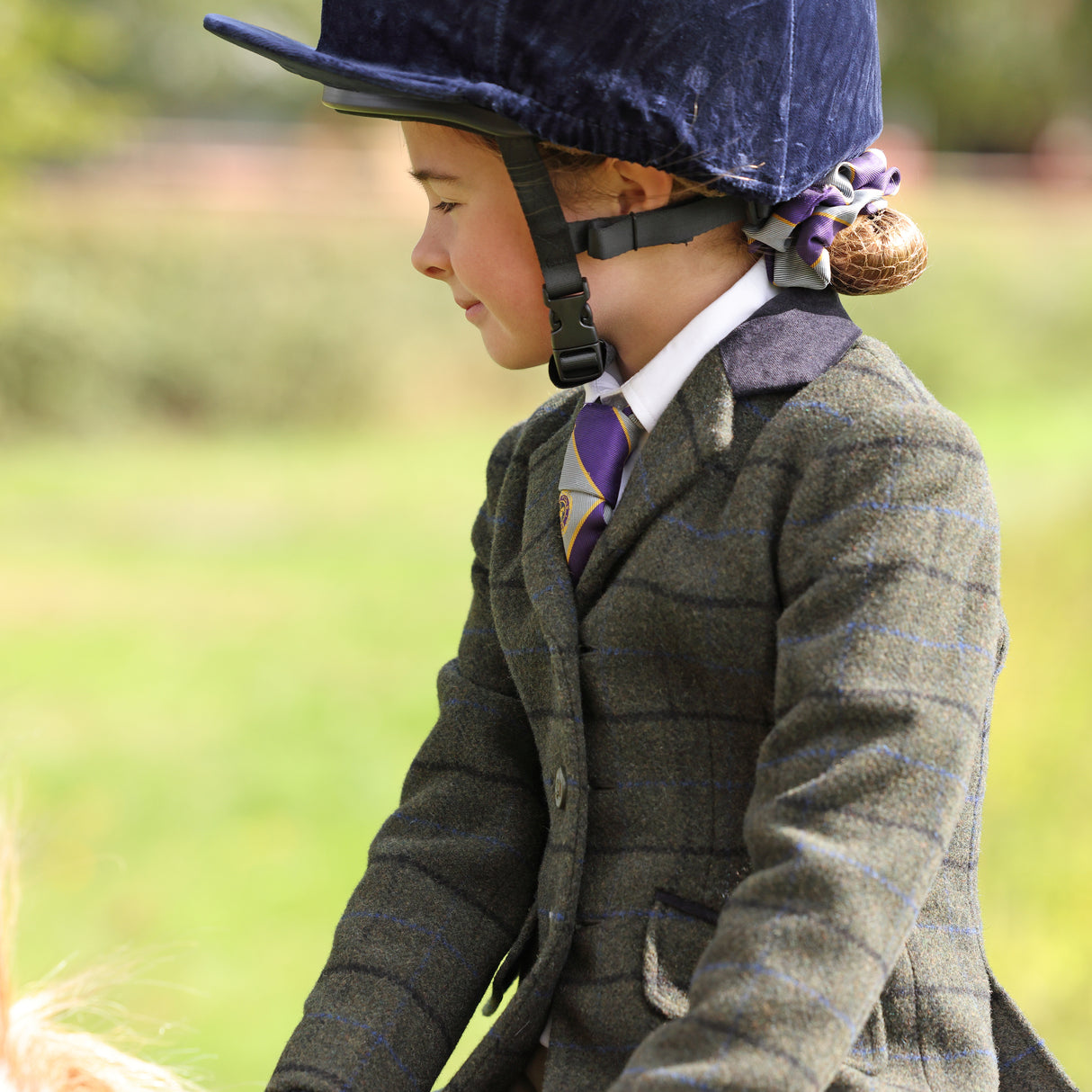 Shires Aubrion Saratoga Children's Jacket #colour_dark-green-check