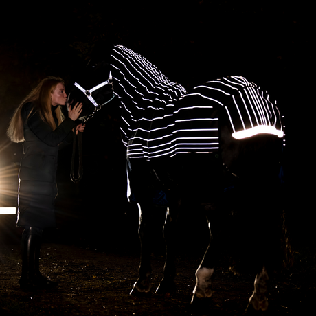 Horseware Ireland Amigo 1200D FieldSafe Reflectech Plus 100g Turnout Rug #colour_black-reflective-black