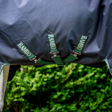 Horseware Ireland Rambo 1680D 50g Wug Turnout Rug #colour_navy-hunter-green-silver