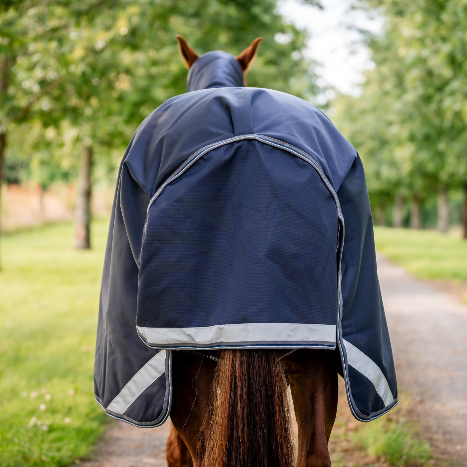 Horseware Ireland Rambo Supreme 1680D Turnout Vari-Layer 250g #colour_navy-thunderstorm-grey-silver