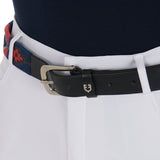 Leather belt with southwest patterm