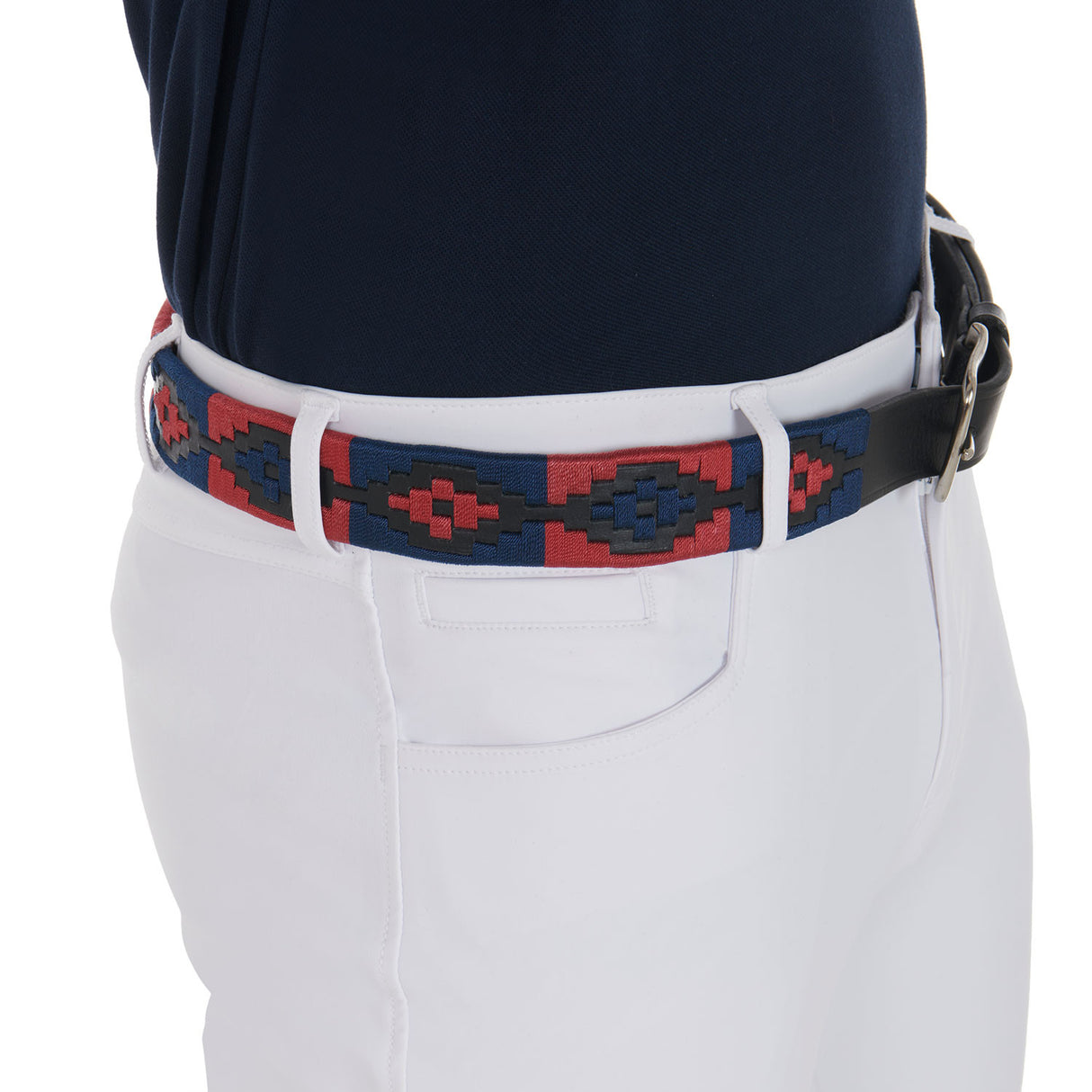 Leather belt with southwest patterm