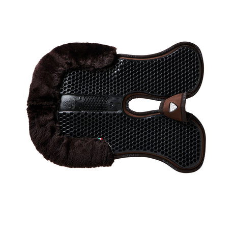 Acavallo Pad Mf-S Wfs Suede Rear Sheepskin Hexagonal Gel Flat #colour_brown-brown