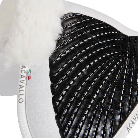 Acavallo Pad Mf-S Jccs-S Cw-Cs Suede Cut-Out Sheepskin Gel Grip Flat
#colour_white-white