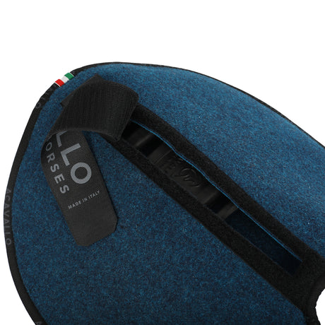 Acavallo Pad Piuma WFS Pocket Double Felt Front Riser #colour_blue