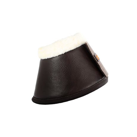 Acavallo Eco-Leather Bell Boots Faux Sheepskin & Hook-And-Loop Closure #colour_brown