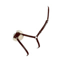Equestro Leather Figure Eight Noseband Bridle #colour_brown