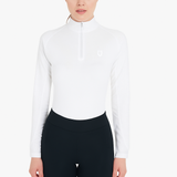 Equestro Women's Slim Fit Long Sleeve Base Layer #colour_white