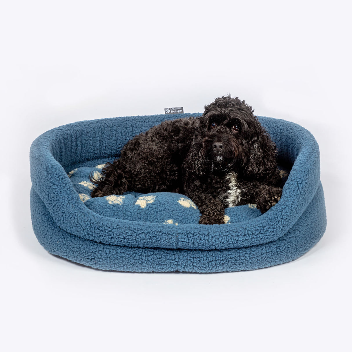 Danish Design Harbour Paw Fleece Slumber Bed #colour_blue