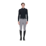 Equestro Men's Slim Fit Grip Breeches With Logo