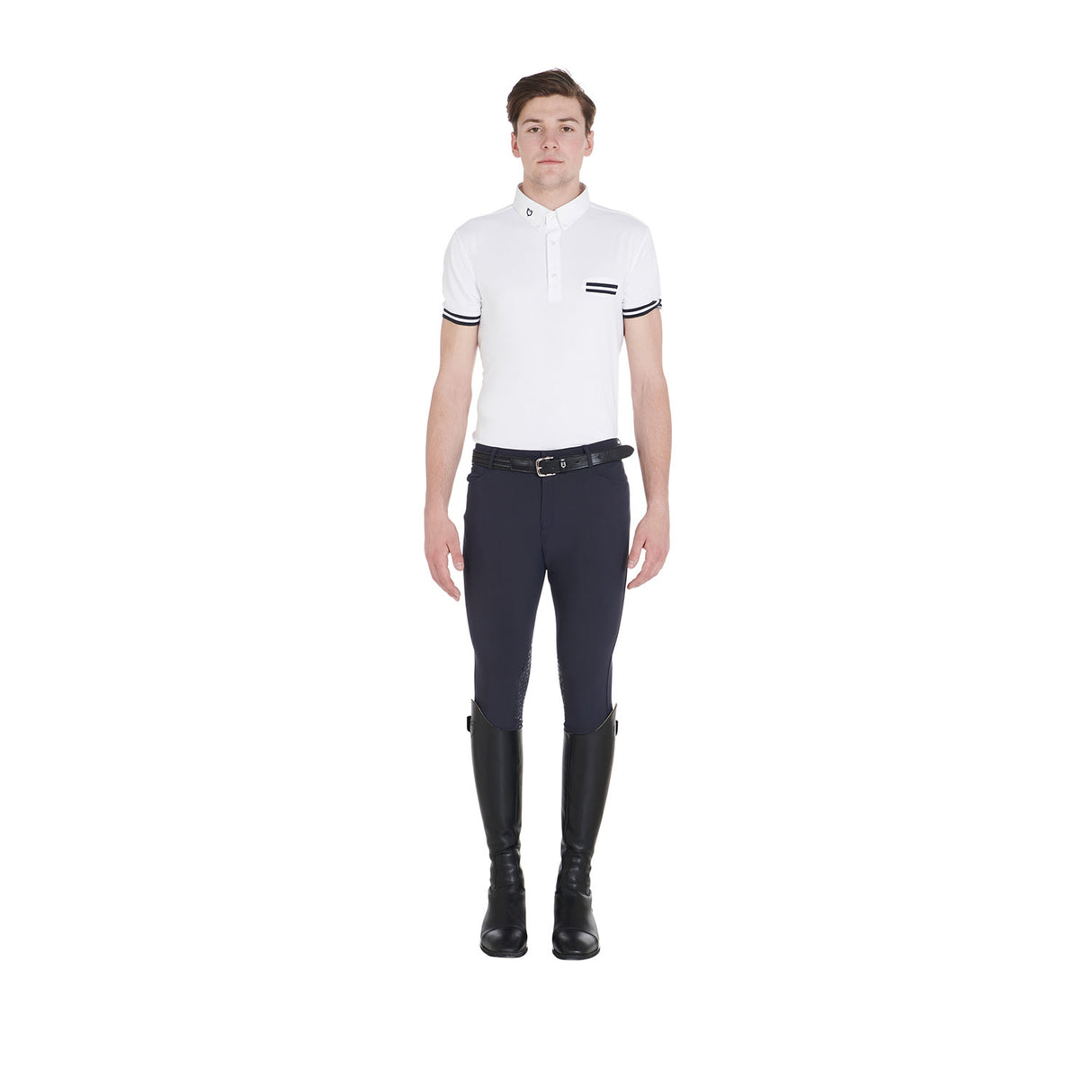 Equestro Men's Slim Fit Grip Breeches With Logo