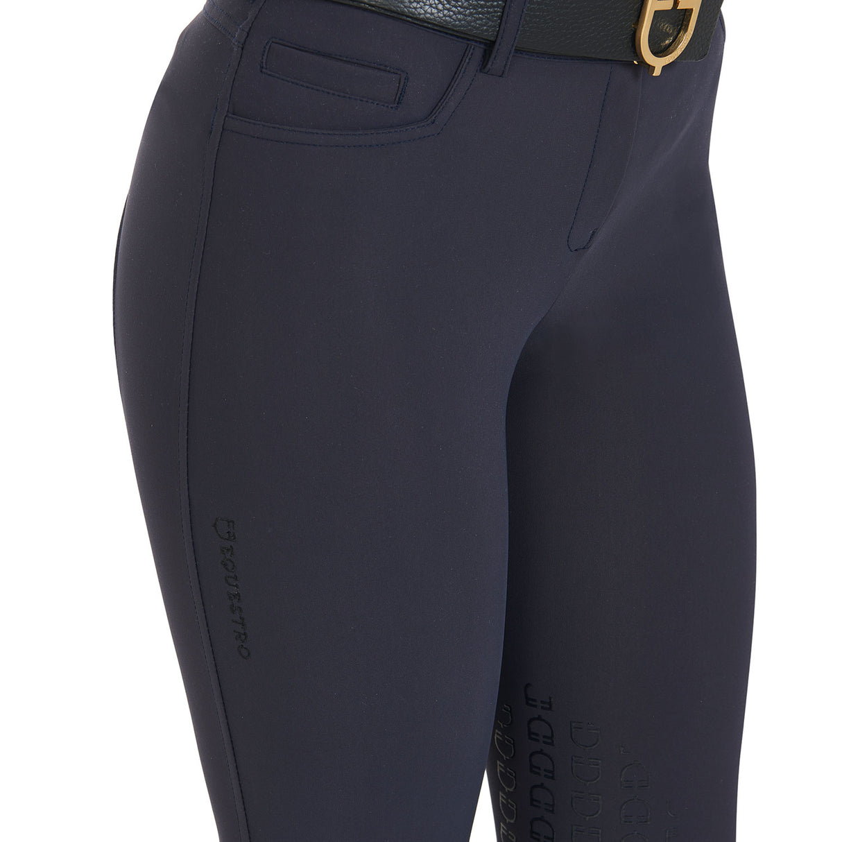 Equestro Women's Slim Fit Grip Breeches With Logo