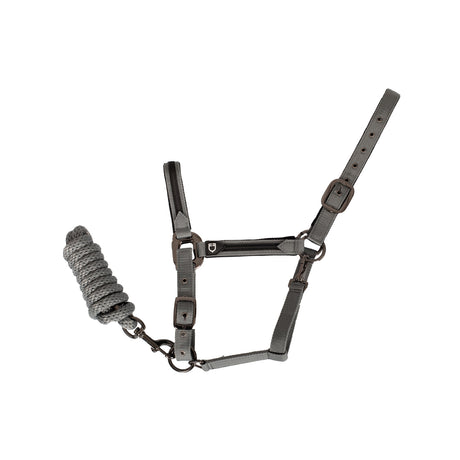 Equestro Durable Fleece Halter #colour_grey