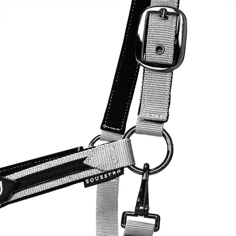 Equestro Durable Fleece Halter #colour_white