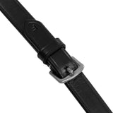 Equestro Solid Lettering Grip Rubber Reins Silver Fitting