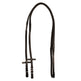 Equestro Solid Lettering Grip Rubber Reins Silver Fitting