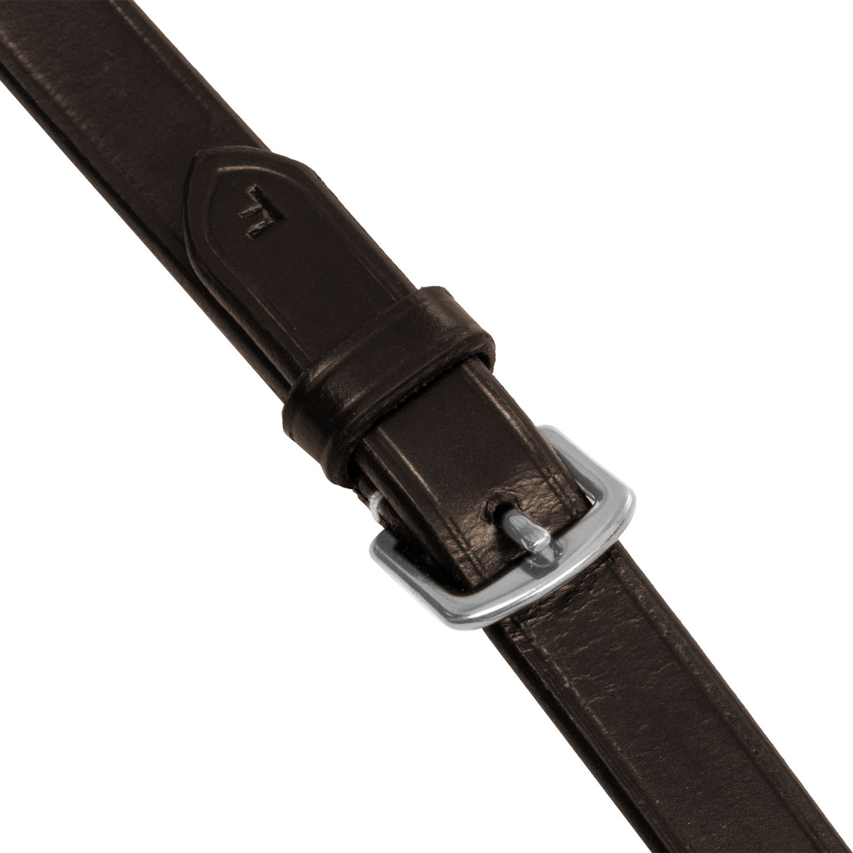 Equestro Solid Lettering Grip Rubber Reins Silver Fitting