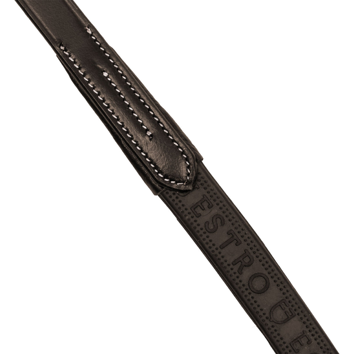 Equestro Solid Lettering Grip Rubber Reins Silver Fitting