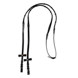 Leather solid grip reins with stoppers