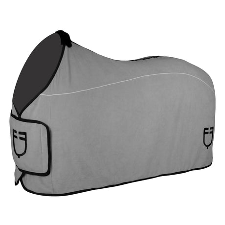 Equestro Fleece Rug With Flap Front Closure #colour_grey