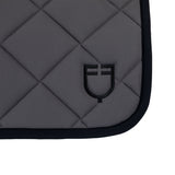 Equestro Jumping Saddle Pad With Embroidered Logo Black Line Edition