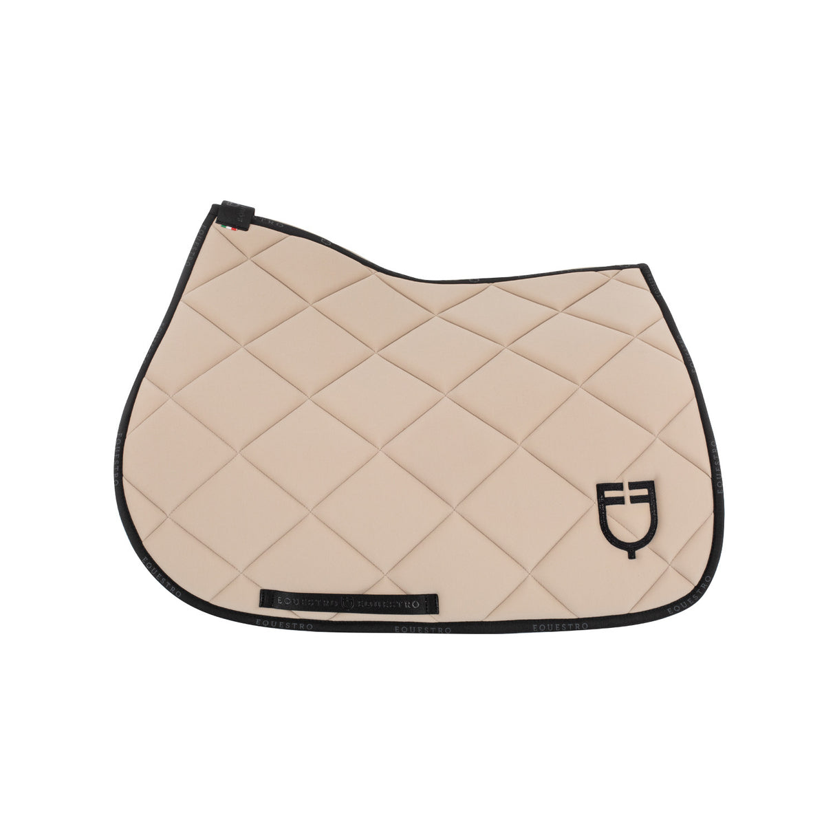 Jumping saddle pad technical fabric with logo