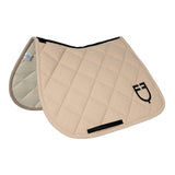 Jumping saddle pad with monogram print