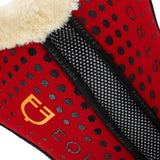Ecowool memory foam pad with silicone grip and logo
